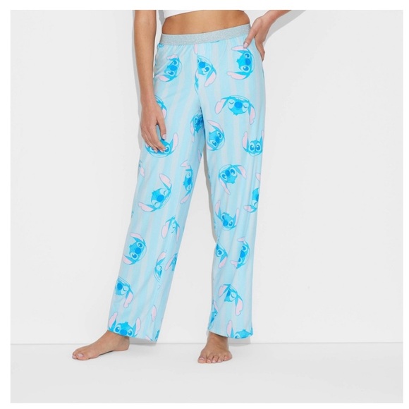 Disney Other - Disney Blue Stitch Pajama Pants